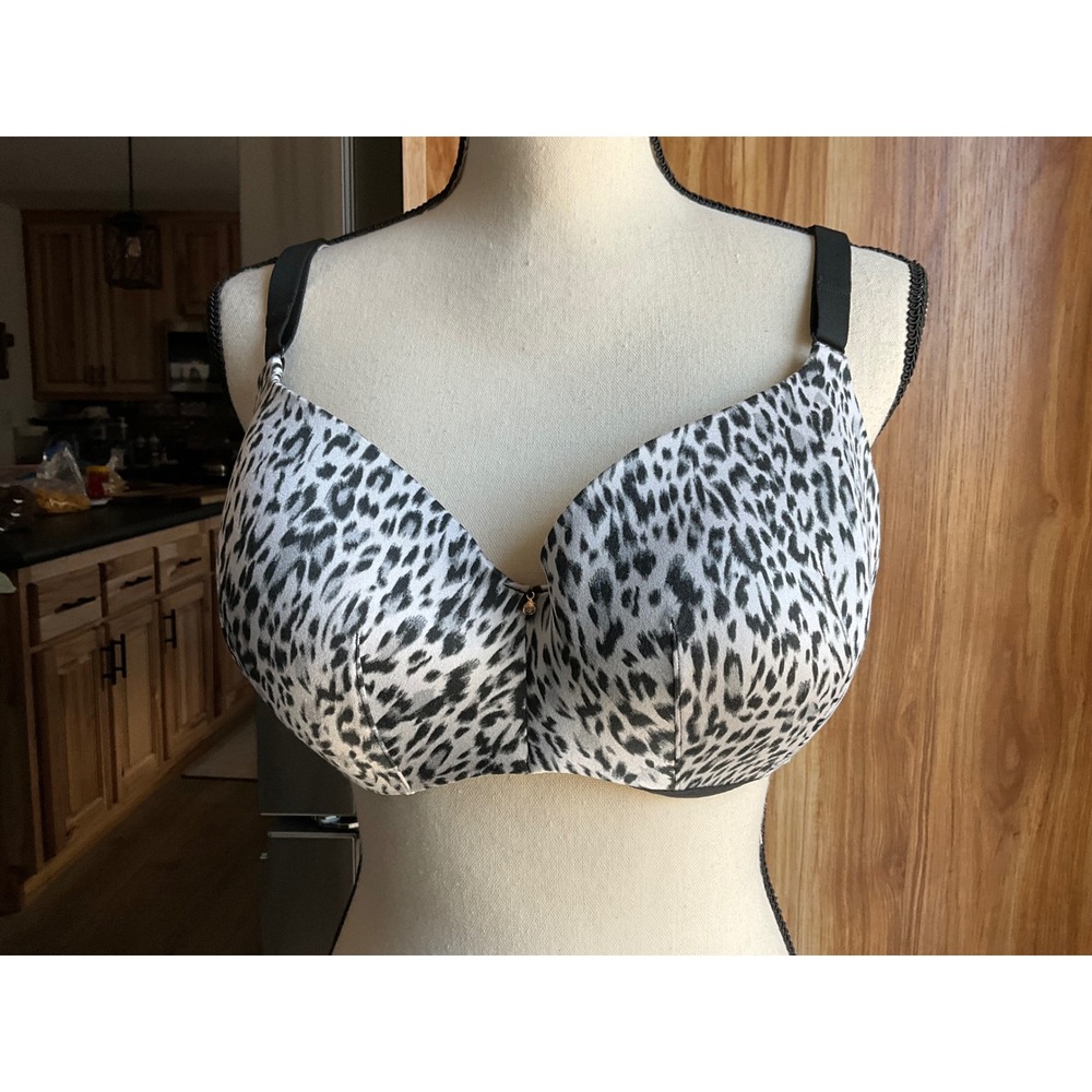 Cacique Balconette Bra Set 40D Boost Neon Floral & Lightly Lined Leopard Print - Picture 6 of 9